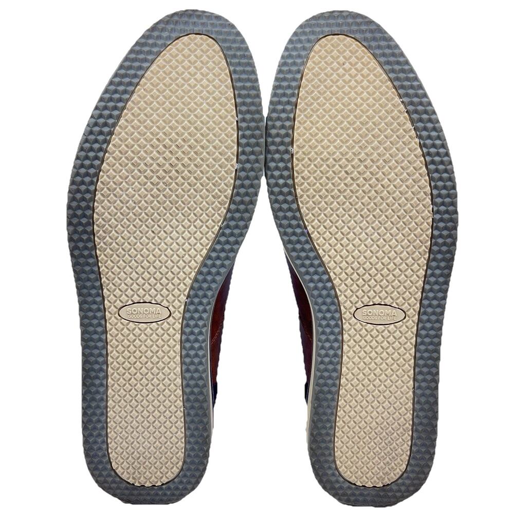 Sonoma Mens Dress Shoes Ortholite‎ Eco Sz 11.5 Brown Navy Preppy College Classic - Picture 9 of 10